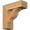 Ekena Millwork Funston Block Rough Sawn Bracket w/ Offset Brace, Western Red Cedar, 6"W x 16"D x 16"H BKT0604X16X16FST05RWR - alternate 1